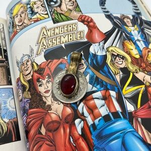 Red Kuchi Coin Pendant